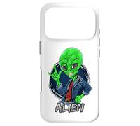 Carcasa para iPhone 17 Pro Alien Rockstar Funny Martian Outer Space Sci Fi Invasión