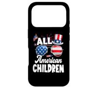 Carcasa para iPhone 17 Pro All American Children American Flag Sunglasses 4th of July