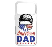 Carcasa para iPhone 17 Pro All American Dad Sunglasses USA Flag 4th of July