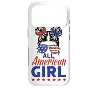 Carcasa para iPhone 17 Pro All American Girl Sunglasses USA Flag 4th of July