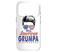 Carcasa para iPhone 17 Pro All American Grumpa Sunglasses USA Flag 4th of July