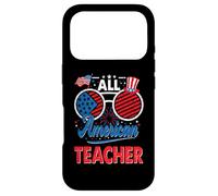 Carcasa para iPhone 17 Pro All American Teacher American Flag Sunglasses 4th of July