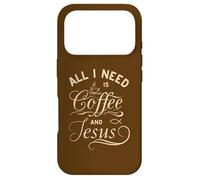Carcasa para iPhone 17 Pro All I Need Is Coffee and Jesus Christian Religious Quote
