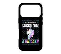 Carcasa para iPhone 17 Pro All I Want For Christmas Is A Unicorn Ugly Sweater Christmas Fun