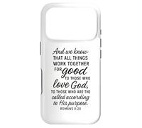 Carcasa para iPhone 17 Pro All Things Work Together For Good Romans 8:28 Versículo de la Biblia