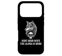 Carcasa para iPhone 17 Pro Alpha Wolf Hide Your Wife The Alpha is Here Werewolf Daddy