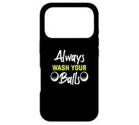 Carcasa para iPhone 17 Pro Always Wash Your Balls Golf Jugador