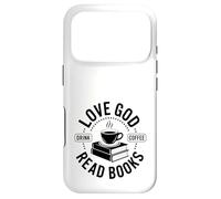 Carcasa para iPhone 17 Pro ¡Ama a Dios, Bebe café, Lee Libros!