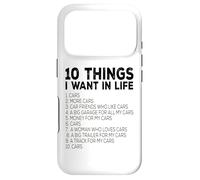 Carcasa para iPhone 17 Pro Amante de Coches Divertido - Diez Cosas Que Quiero en la Vida Coches