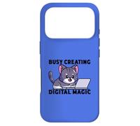 Carcasa para iPhone 17 Pro Amante de los Gatos Ocupado creando programación mágica