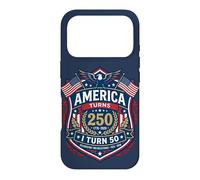 Carcasa para iPhone 17 Pro America Turns 250 I Turn 50 Since 50th Birthday Emblem