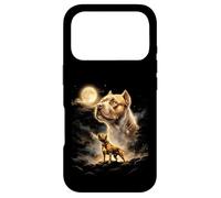 Carcasa para iPhone 17 Pro American Bully Howling to The Moon Meme 90s Gráfico Animal