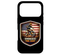 Carcasa para iPhone 17 Pro American Embrace The Dirt Bike Rider Motocross Patriot USA