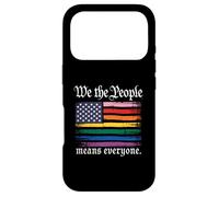 Carcasa para iPhone 17 Pro American Flag Gay Pride Month We The People Means Everyone