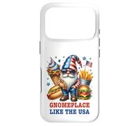 Carcasa para iPhone 17 Pro American GNOME Place Like The USA Hotdog, Papas Fritas, Hamburguesa