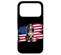 Carcasa para iPhone 17 Pro American USA Flag 4th Fourth July Patriotic Cavalier Dog Mom