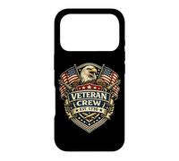 Carcasa para iPhone 17 Pro American Veteran Crew EST 1776 Eagle Shield Patriotic USA