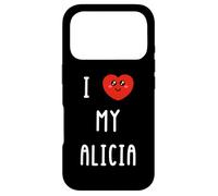 Carcasa para iPhone 17 Pro Amo A Alicia Nombre Gracioso