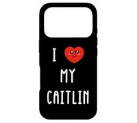 Carcasa para iPhone 17 Pro Amo A Caitlin Nombre Gracioso