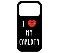 Carcasa para iPhone 17 Pro Amo A Carlota Nombre Gracioso