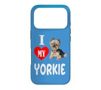 Carcasa para iPhone 17 Pro Amo a mi Perro pequeño Yorkie Yorkshire Terrier Amante de los Animales
