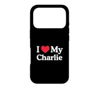 Carcasa para iPhone 17 Pro Amo mi corazón de Charlie Charlie Amo a Charlie