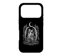Carcasa para iPhone 17 Pro Ángel gótico Llorando bajo Las ruinas de la Luna Creciente