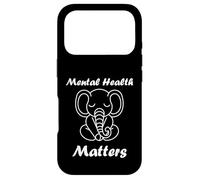 Carcasa para iPhone 17 Pro Animal Brain Illness Quote Elephant Mental Health Matters