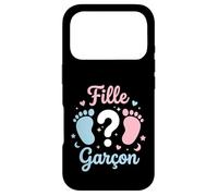 Carcasa para iPhone 17 Pro Annonce grossese Sexe Bebe Baby Shower fille ou Garcon