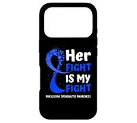 Carcasa para iPhone 17 Pro Anquilosante Espondilitis Concientización Cinta Azul Familia Fighter