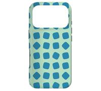 Carcasa para iPhone 17 Pro Aquamarine Teal Blue Rounded Square Shape Cubes Pattern
