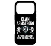 Carcasa para iPhone 17 Pro Armstrong Clan Scottish Name Escudo de Armas Familia de tartán