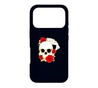 Carcasa para iPhone 17 Pro Arte de Cartas de Juego de póquer de Rosas de Calavera de Cuatro ases