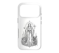 Carcasa para iPhone 17 Pro Arte de línea curativa de Llama Sagrada de la Diosa Celta brígida