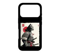 Carcasa para iPhone 17 Pro Arte en Tinta Samurai Cat Warrior Ink Kawaii Anime Cat Samurai
