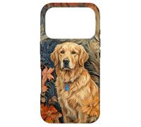 Carcasa para iPhone 17 Pro Arte Floral botánico de Perro Perdiguero Rubio