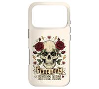 Carcasa para iPhone 17 Pro Arte gótico del Tatuaje de Las Rosas del Amor Verdadero Nunca morirá