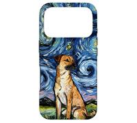 Carcasa para iPhone 17 Pro Arte Nocturno Estrellado Black Mouth Cur - Regalo para los Amantes de los Perros