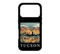 Carcasa para iPhone 17 Pro Arte Urbano Retro del Horizonte de Tucson, Arizona, montañas del Desierto