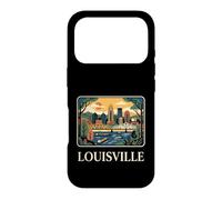 Carcasa para iPhone 17 Pro Arte Urbano Retro del Skyline River Bridge de Louisville, Kentucky