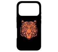 Carcasa para iPhone 17 Pro Artistic Orange Tiger Head & Hipster Glasses Funny Graphic