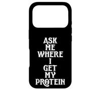 Carcasa para iPhone 17 Pro Ask Me Where I Get My Protein Funny Vegetarian & Vegan Joke