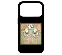 Carcasa para iPhone 17 Pro Astrología del Zodiaco Leo Cats en Art Deco