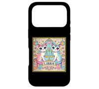 Carcasa para iPhone 17 Pro Astrología del Zodiaco Libra Cats en Art Deco