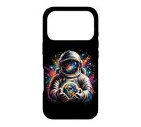 Carcasa para iPhone 17 Pro Astronauta Sosteniendo Planetas Tierra Astronomía Ciencia Espacio