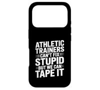 Carcasa para iPhone 17 Pro Athletic Trainers Can't Fix Stupid But We Can Tape It