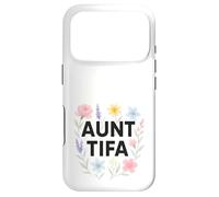 Carcasa para iPhone 17 Pro Aunt Tifa Floral Resistance Protest Resist Fascism No Kings