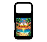 Carcasa para iPhone 17 Pro Aura Farming Beach Sunset Pixel Gen Z Slang Genz