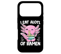 Carcasa para iPhone 17 Pro Axolotl Eating Ramen Noodles - I Eat Alotl of Ramen Axolotl