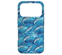 Carcasa para iPhone 17 Pro Azul Marlin Pesca Big Game Fisherman Fish Pattern